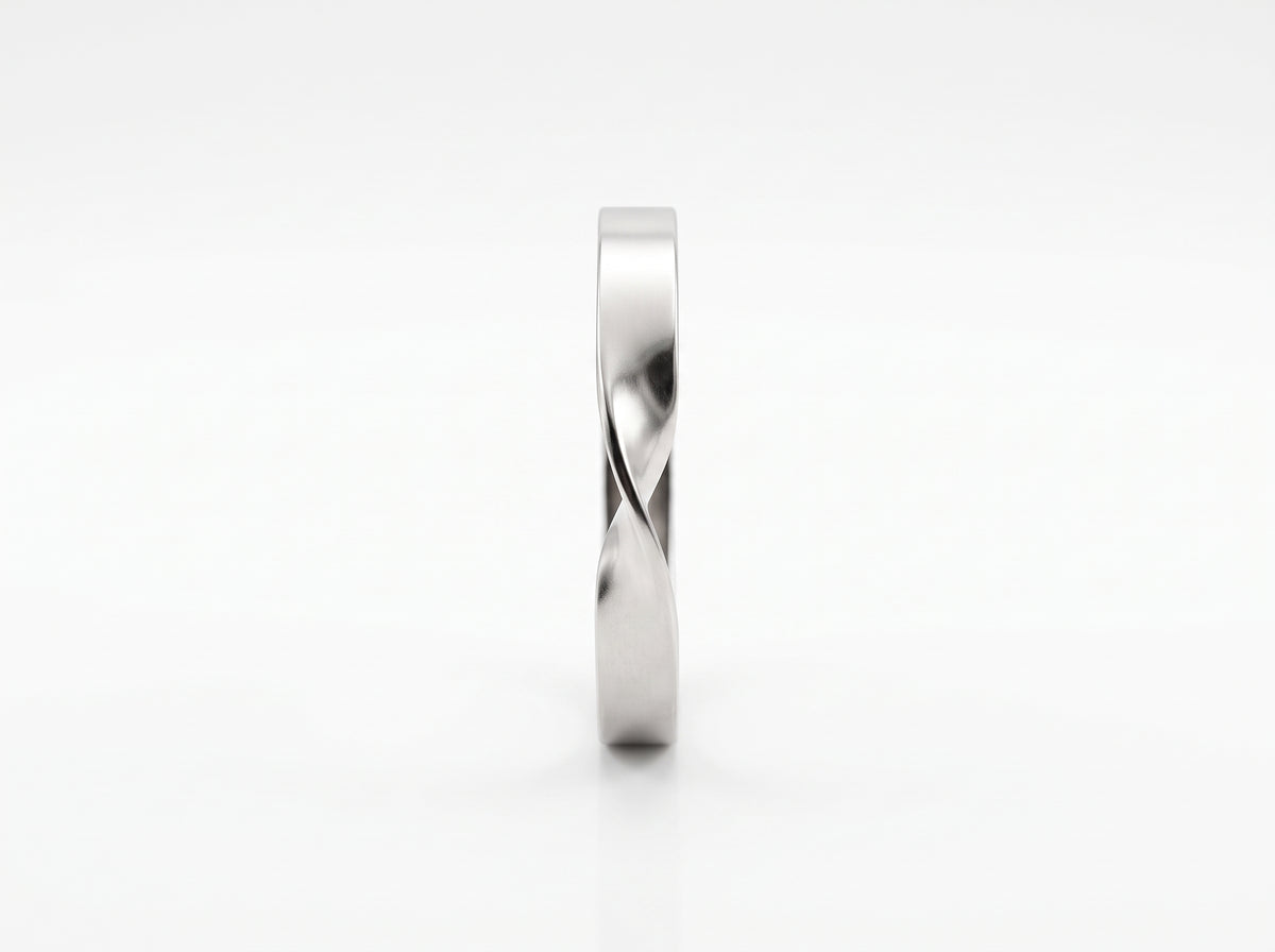 Minimalist Silver & Gold Plated Twisted Band Bangle for Women