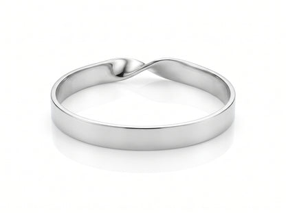 Minimalist Silver & Gold Plated Twisted Band Bangle for Women