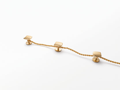Gold-Plated Men's Kurta Buttons Set of 4 Tassel