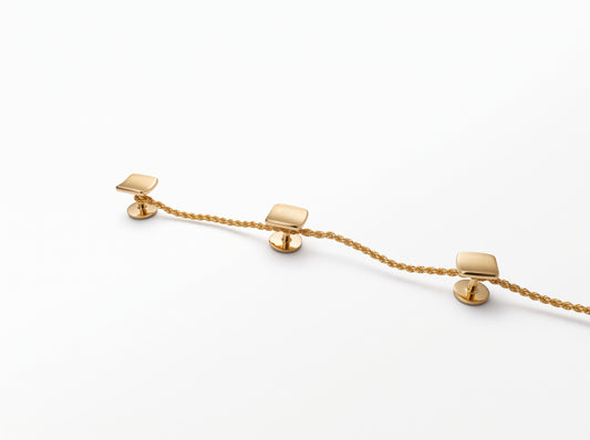 Gold-Plated Men's Kurta Buttons Set of 4 Tassel