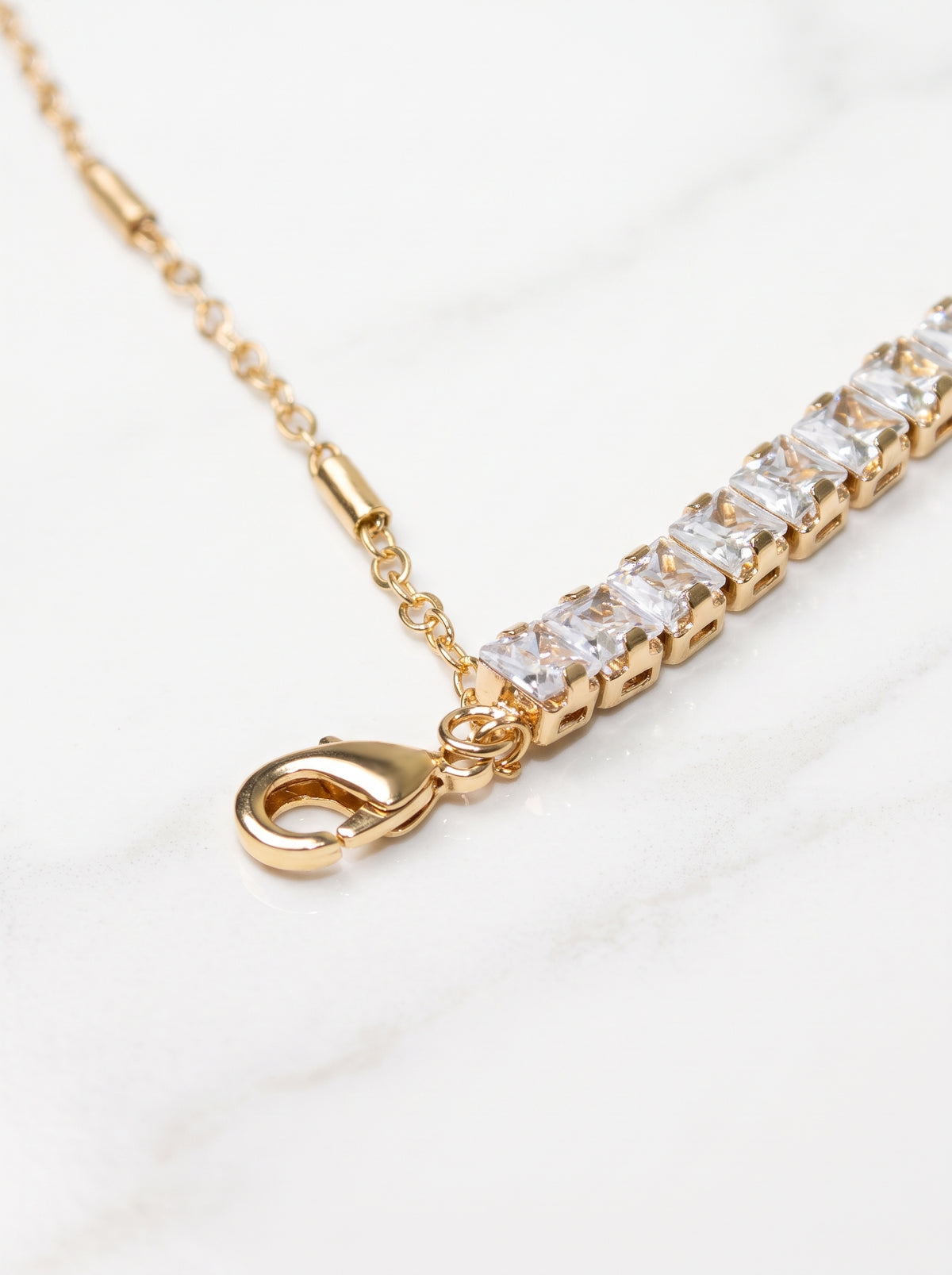 Gold Plated Layered Cubic Zirconia Tennis Bracelet