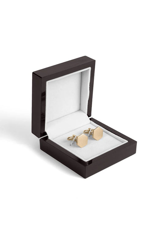 Classic Gold plated Hexagon Geometric Cufflinks
