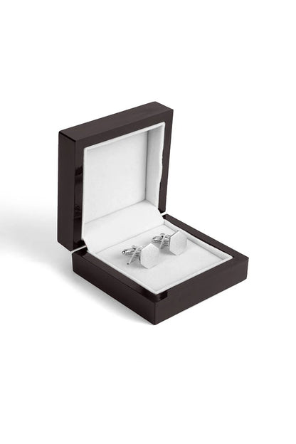 Classic Silver plated Hexagon Matt Finished Cufflinks
