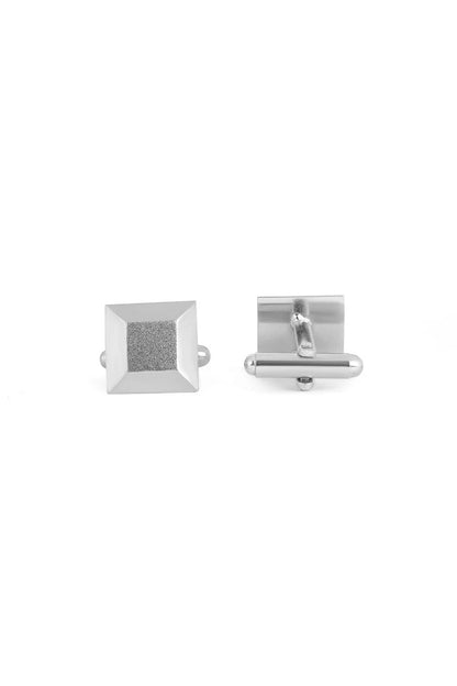 Signature Classic Geometric Pyramid Silver-Plated Cufflinks