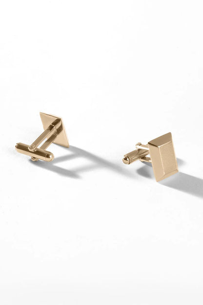 Signature Classic Gold-Plated Geometric Cufflinks