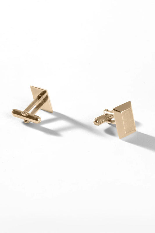 Signature Classic Gold-Plated Geometric Cufflinks