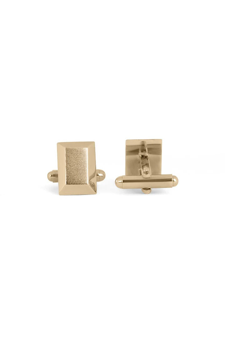 Signature Classic Gold-Plated Geometric Cufflinks