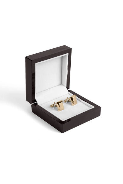 Signature Classic Gold-Plated Geometric Cufflinks