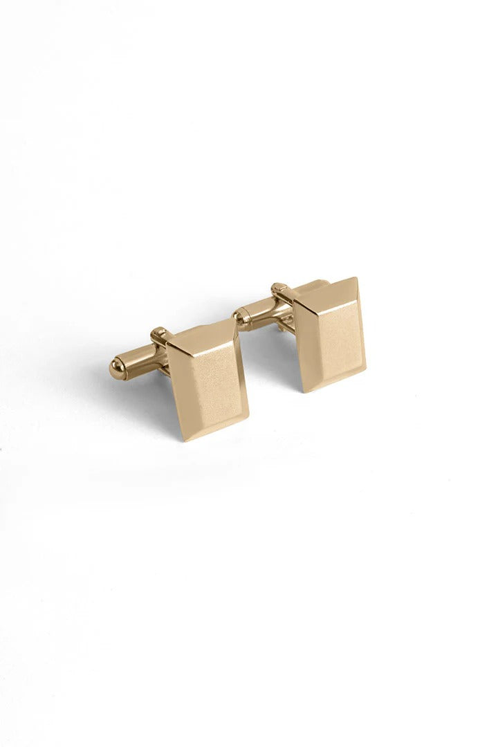 Signature Classic Gold-Plated Geometric Cufflinks