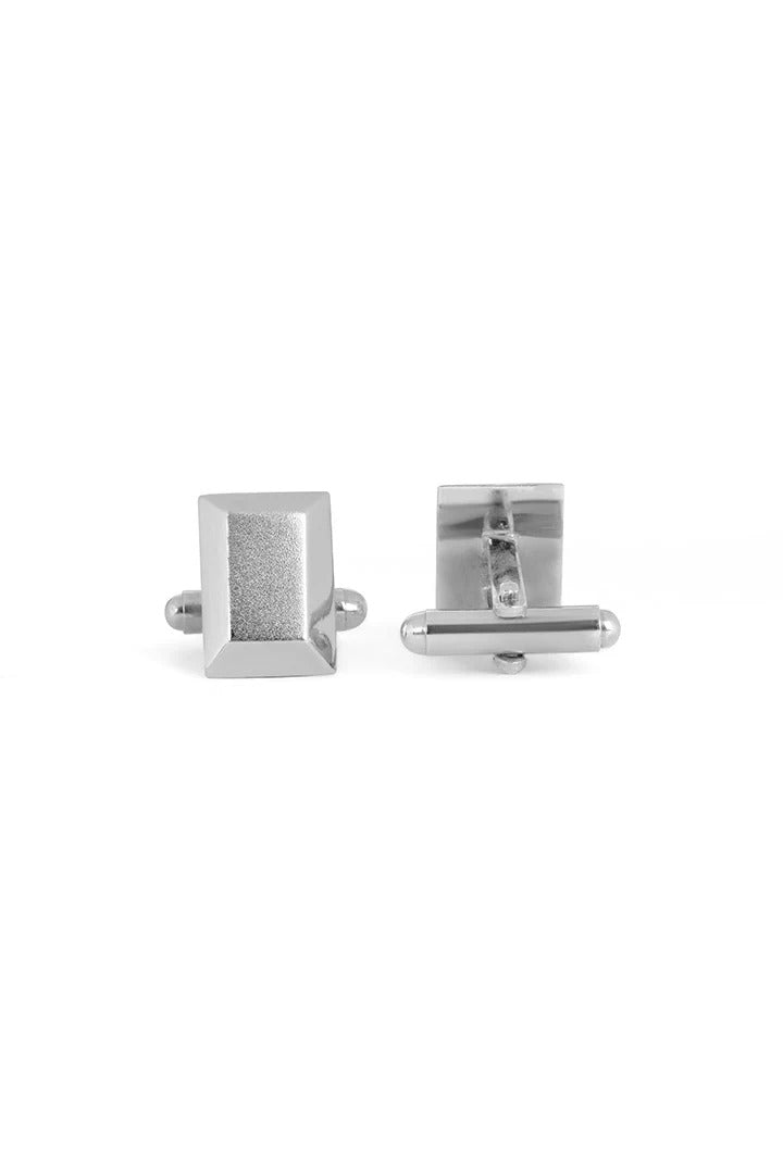 Signature Classic Silver Plated Geometric Cufflinks